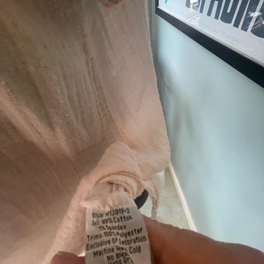 Johnny Was size medium blush color cotton tunic. - Picture 7 of 7